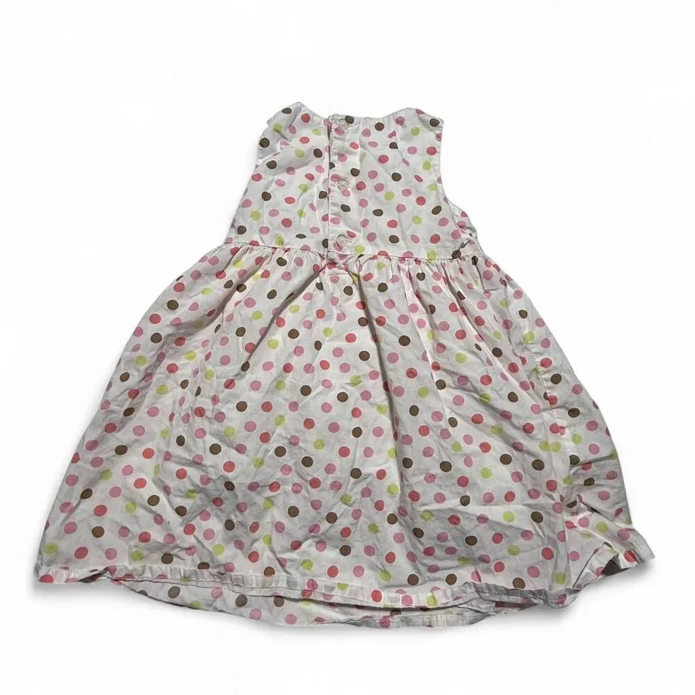 Genuine‎ Kids from OshKosh Pink Brown Polka Dot Cotton Dress 18M